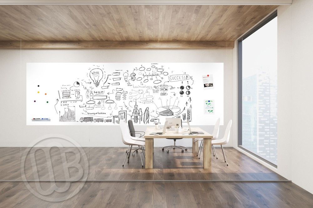 Low Gloss Magnetic Dry Erase Wall Covering